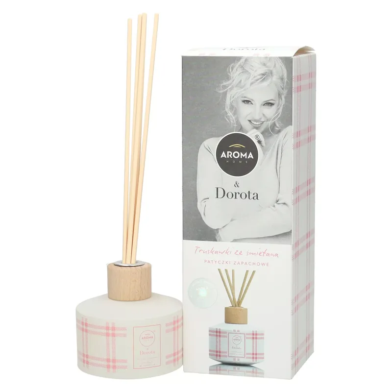 Home & Dorota Patyczki Zapachowe 100ml Truskawki ze Śmietaną AROMA Bestseller